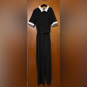 Peter Pan collar jumpsuit with belt size medium
